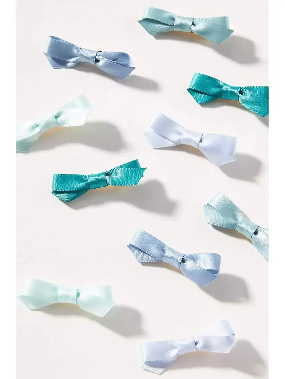 Anthropologie Small Silky Bow Clips Set of 10